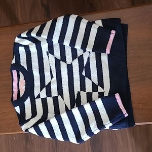 Joules navy and white star sweater